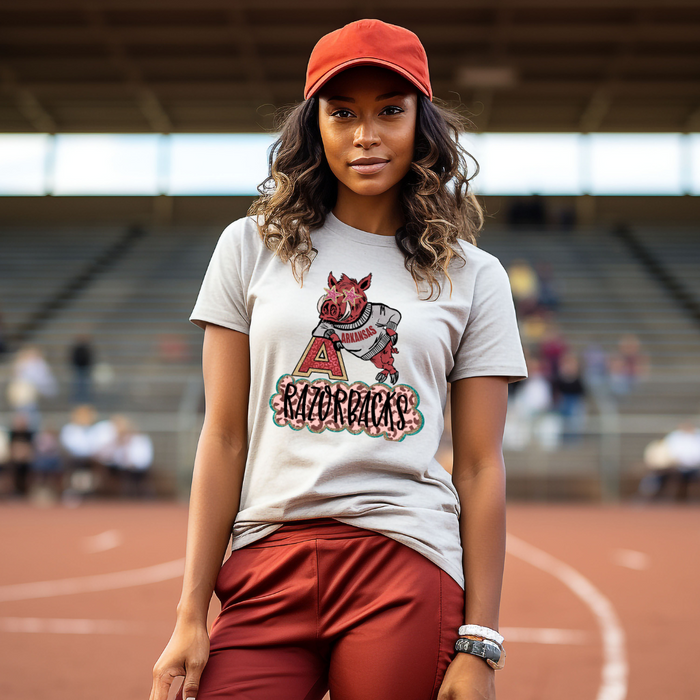 Hazel Blues® |  Big A Razorbacks Softstyle Graphic T-Shirt