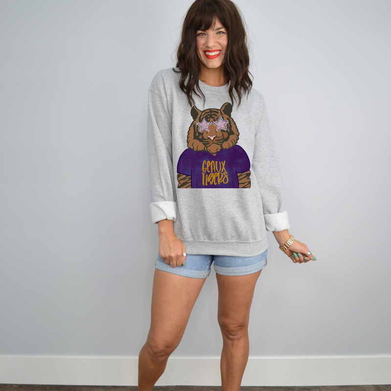Hazel Blues® |  Tiger Mascot Graphic Sweatshirt
