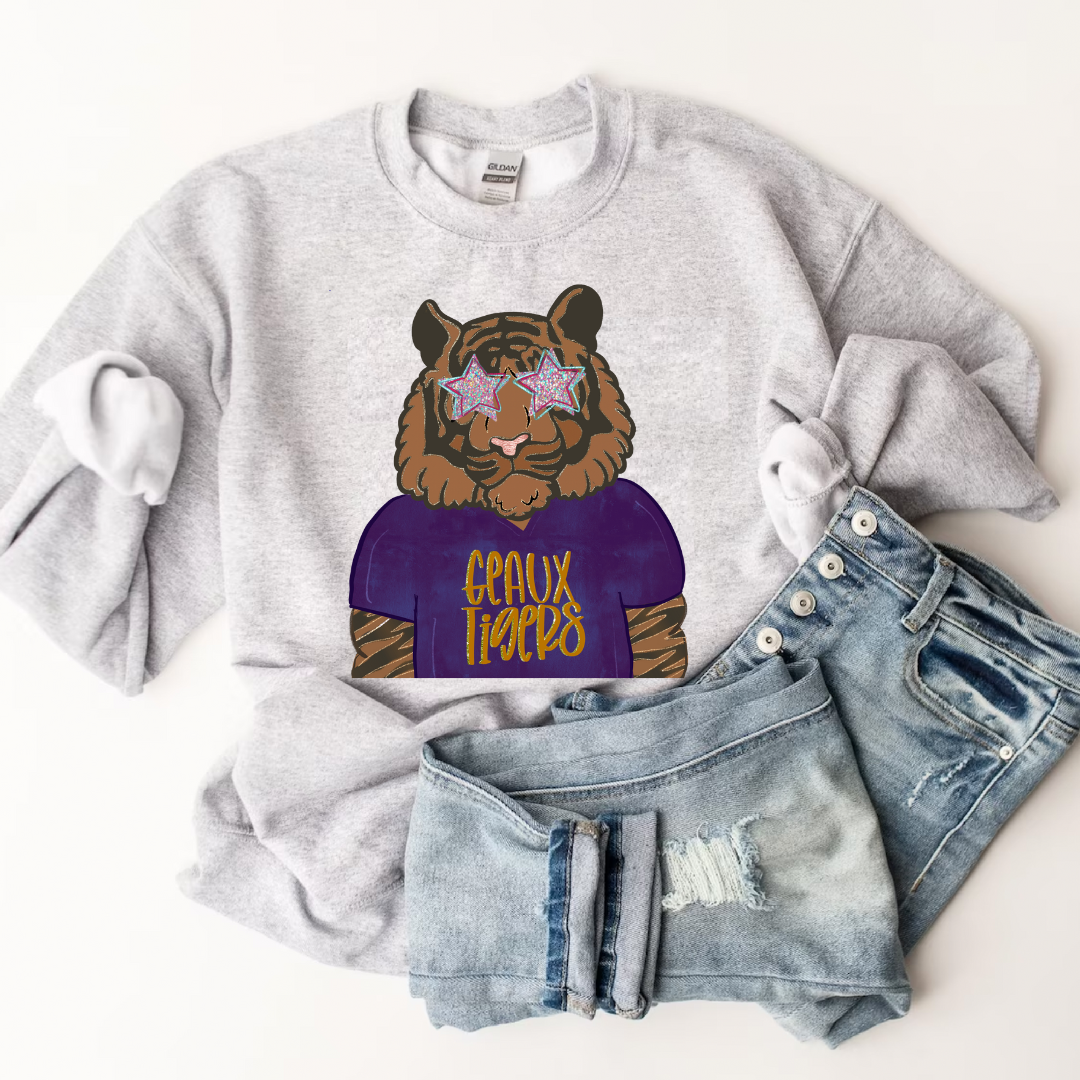 Hazel Blues® |  Tiger Mascot Graphic Sweatshirt