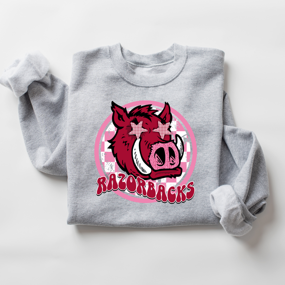 Hazel Blues® |  Boujee Razorbacks Graphic Sweatshirt