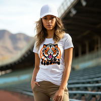 Hazel Blues® |  Orange & Black Tigers Softstyle Graphic T-Shirt