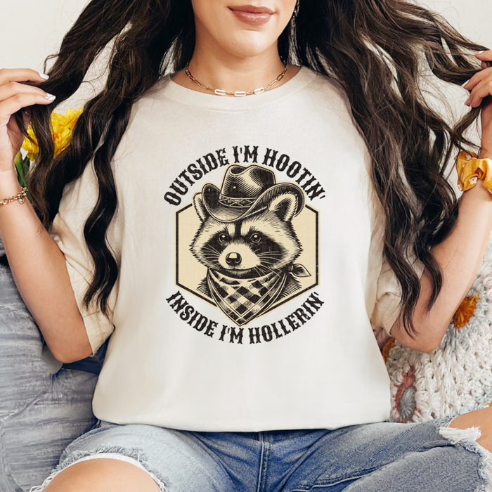 Hazel Blues® |  Outside I'm Hootin' Inside I'm Hollerin' Graphic Tee