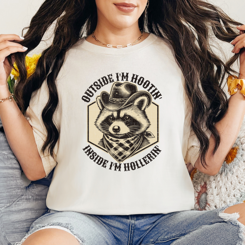 Hazel Blues® |  Outside I'm Hootin' Inside I'm Hollerin' Graphic Tee