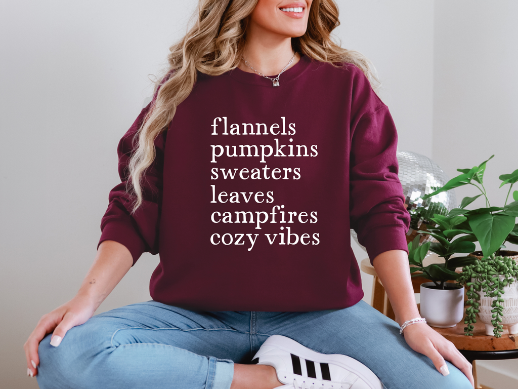 Hazel Blues® |  Flannels Pumpkins Sweatshirt in Multiple Colors