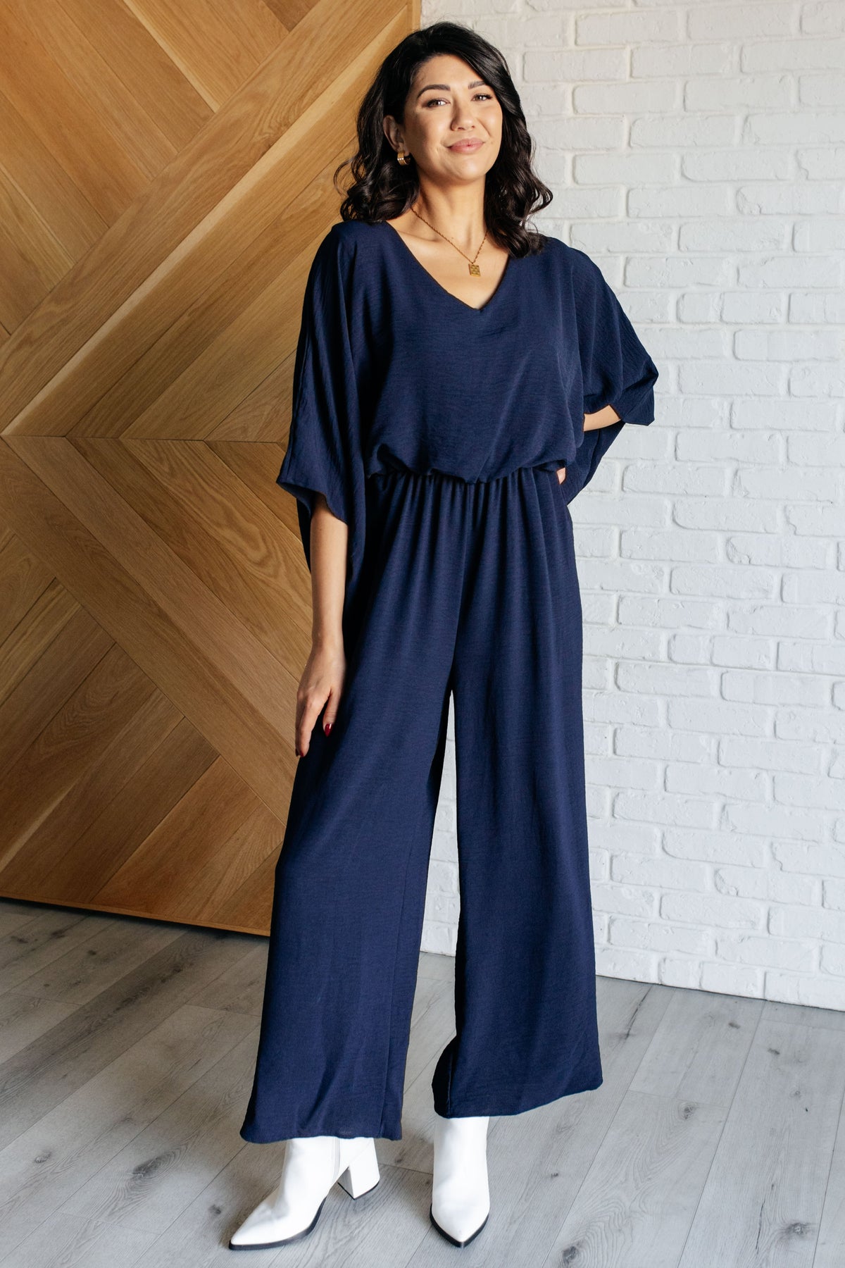 Hazel Blues® |  Up to Something Wide Leg Jumpsuit