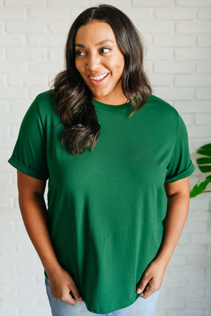 Hazel Blues® |  Uptown Crew T-Shirt in Green