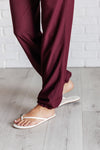 Hazel Blues® |  Runner's High Drawstring Joggers in Red Merlot