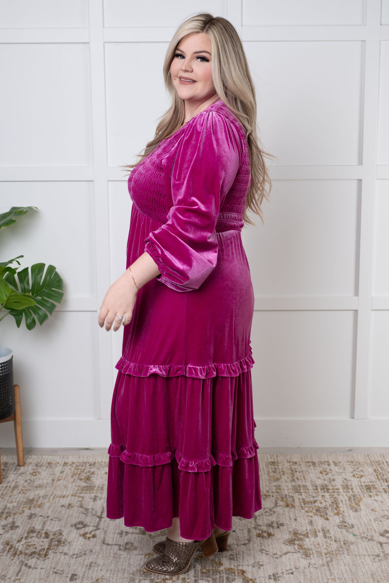 Hazel Blues® |  Velvet Flamenco Maxi Dress