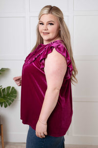 Hazel Blues® |  Velveteen Queen Blouse in Magenta