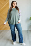 Hazel Blues® |  Very Curious Mixed Print Top