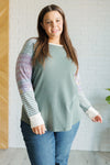 Hazel Blues® |  Very Curious Mixed Print Top