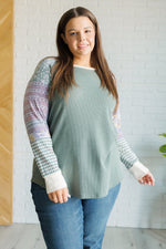 Hazel Blues® |  Very Curious Mixed Print Top