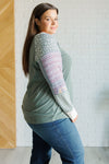 Hazel Blues® |  Very Curious Mixed Print Top