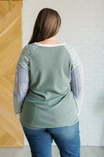 Hazel Blues® |  Very Curious Mixed Print Top