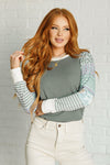 Hazel Blues® |  Very Curious Mixed Print Top