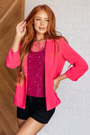 Hazel Blues® |  Vigilante Stuff Blazer in Hot Pink