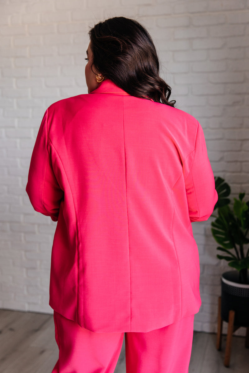 Hazel Blues® |  Vigilante Stuff Blazer in Hot Pink