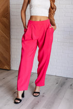 Hazel Blues® |  Vigilante Stuff Pleated Trousers in Hot Pink