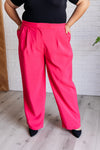 Hazel Blues® |  Vigilante Stuff Pleated Trousers in Hot Pink