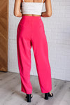 Hazel Blues® |  Vigilante Stuff Pleated Trousers in Hot Pink