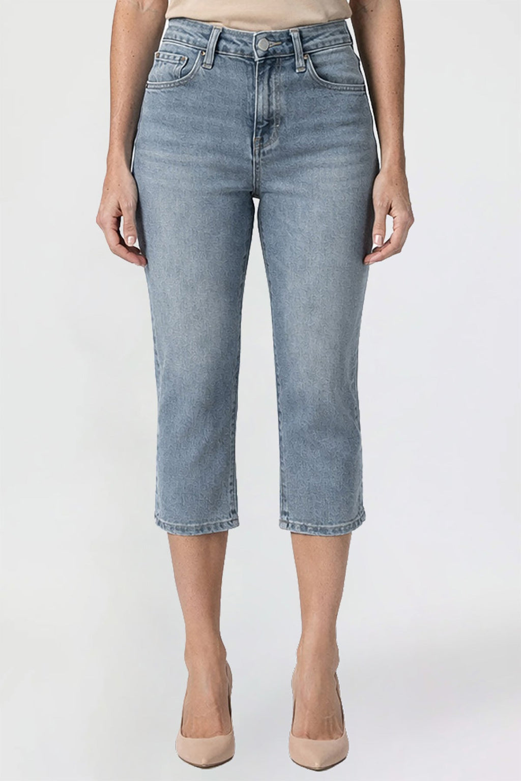 Premium Stretch Side Slit Capri