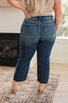 Hazel Blues® |  Whitney High Rise Distressed Wide Leg Crop Jeans
