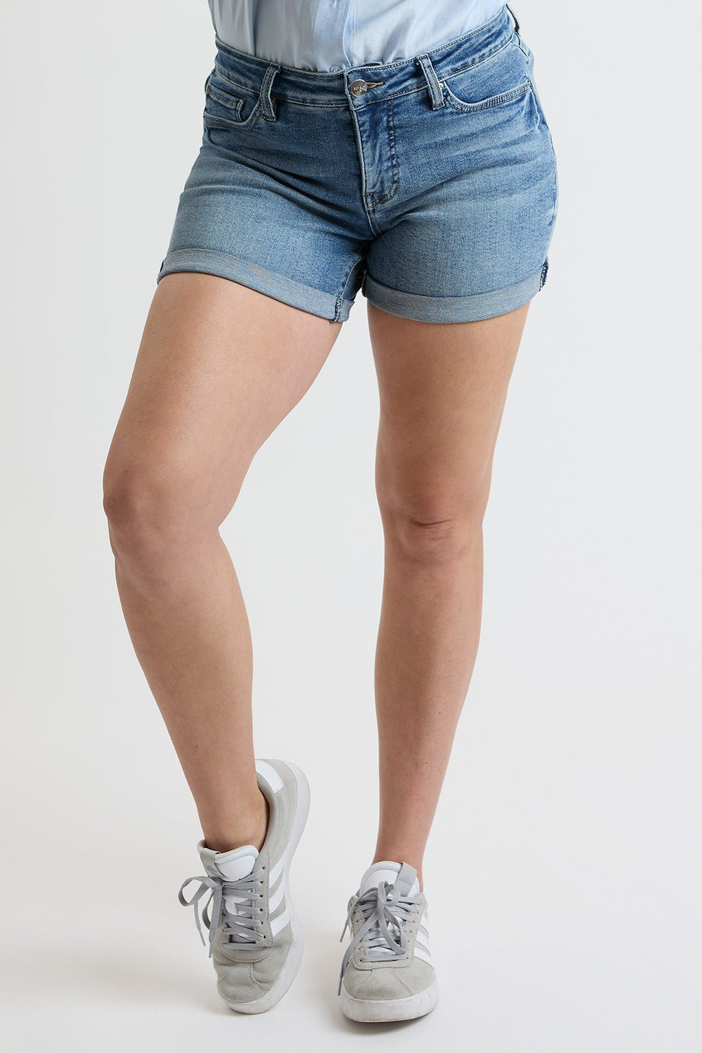 Premium-Stretch Fold-Over Cuff Shorts