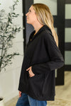Hazel Blues® |  Warm Intentions Henley Pullover in Black