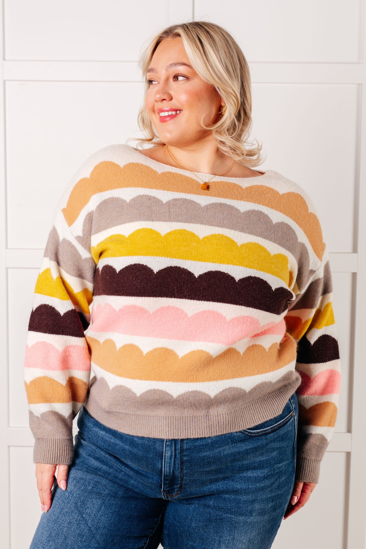 Hazel Blues® |  Wave After Wave Striped Sweater