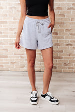 Hazel Blues® |  We're Only Getting Better Drawstring Shorts in Grey