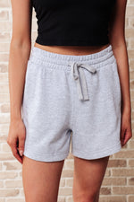 Hazel Blues® |  We're Only Getting Better Drawstring Shorts in Grey