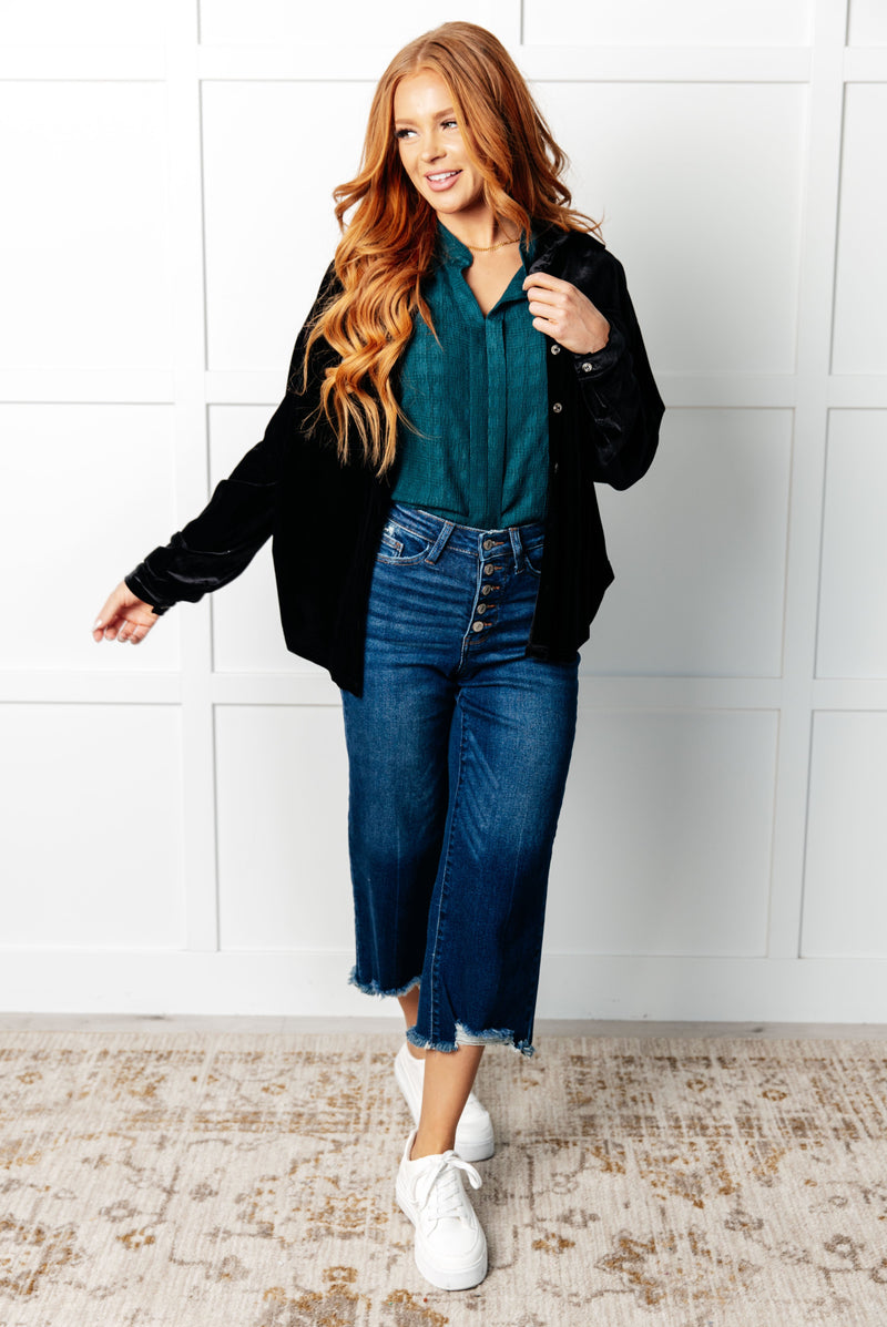 Hazel Blues® |  Matter of Fact Pleat Front Sleeveless Blouse in Sea Green