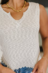 Hazel Blues® |  What's the Plan Lettuce Hem Tank in Heather Grey