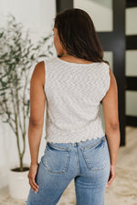 Hazel Blues® |  What's the Plan Lettuce Hem Tank in Heather Grey