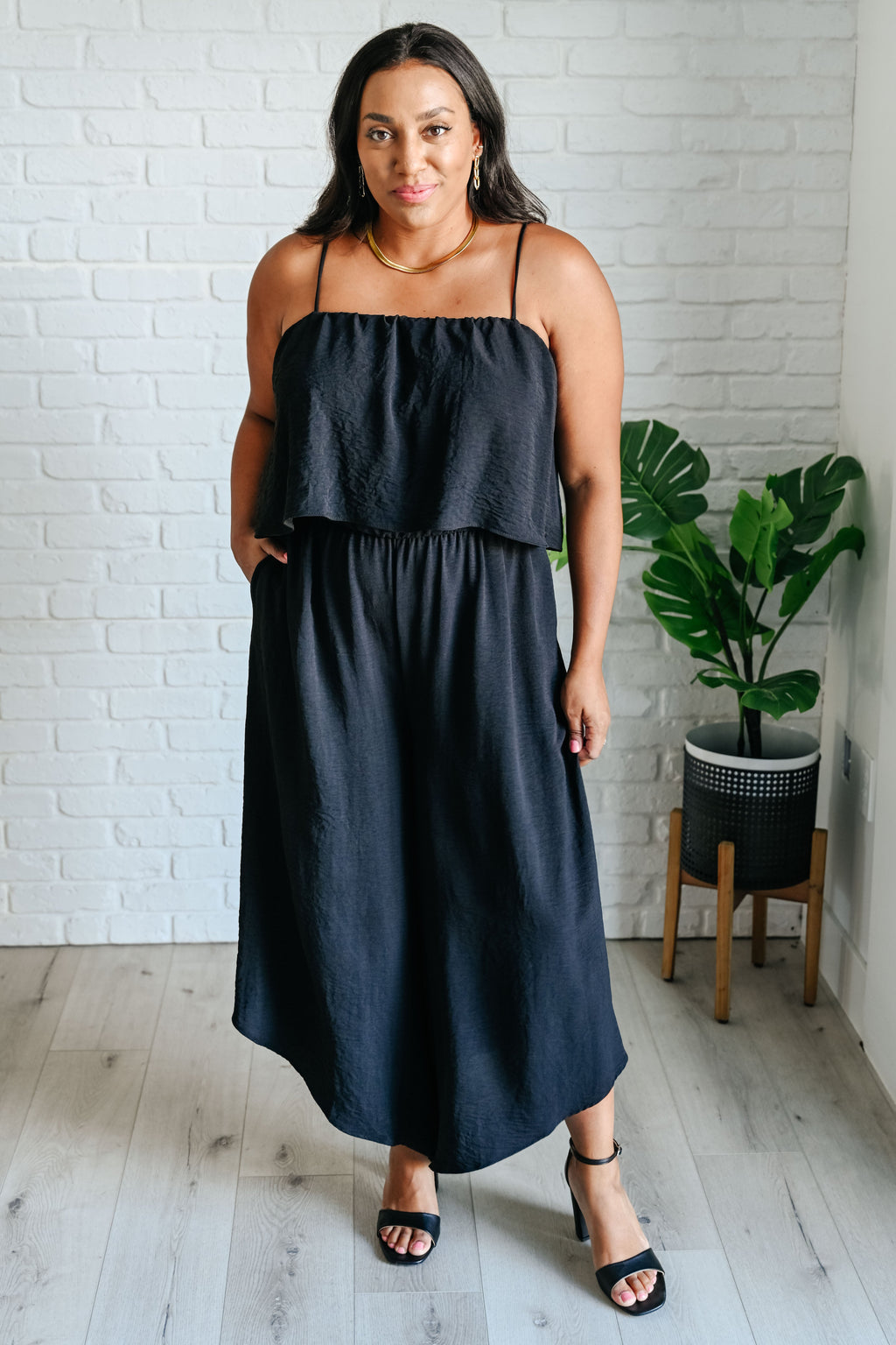 Hazel Blues® |  When All is Said and Done Spaghetti Strap Jumpsuit