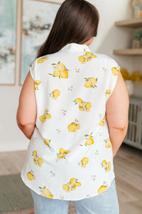 Hazel Blues® |  When Life Gives You Lemons Sleeveless Blouse