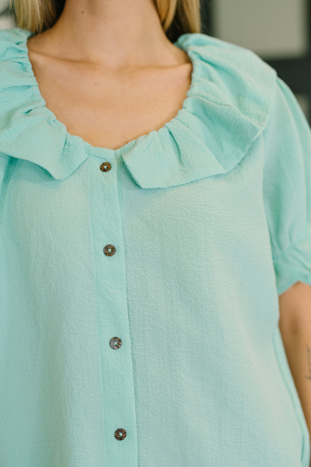 Hazel Blues® |  Wherever the Wind Blows Balloon Sleeve Blouse