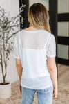 Hazel Blues® |  Which Choice Layered Mesh Top