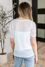 Hazel Blues® |  Which Choice Layered Mesh Top