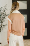 Hazel Blues® |  Whispered Urgently Color Block Half Zip Top