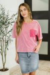 Hazel Blues® |  Who's That Girl Crochet Pocket T-Shirt