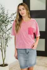 Hazel Blues® |  Who's That Girl Crochet Pocket T-Shirt