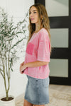 Hazel Blues® |  Who's That Girl Crochet Pocket T-Shirt
