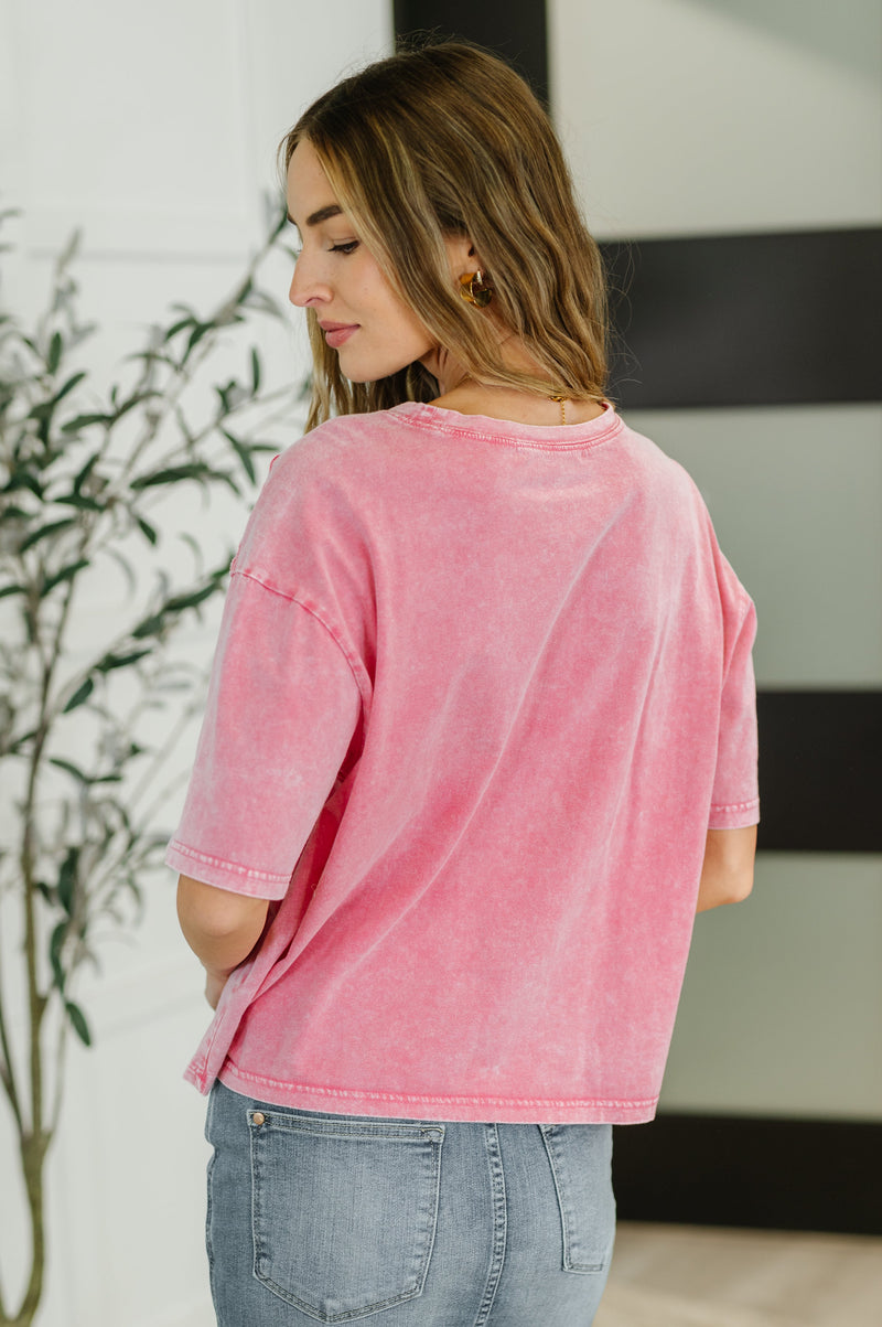 Hazel Blues® |  Who's That Girl Crochet Pocket T-Shirt