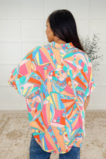 Hazel Blues® |  Wide Eyed Abstract Print Batwing Blouse
