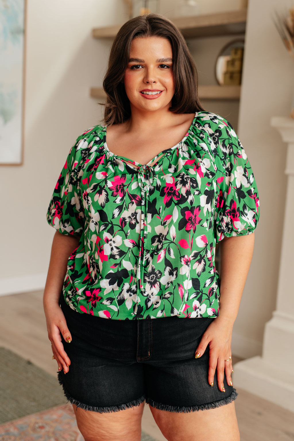 Hazel Blues® |  Wild and Bright Floral Top