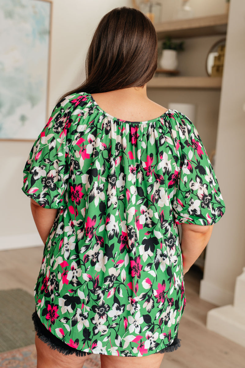 Hazel Blues® |  Wild and Bright Floral Top