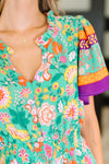 Hazel Blues® |  Wildflower Wish Gathered Tier Dress in Mint