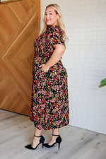 Hazel Blues® |  Wildflower and Barley V-Neck Button Up Dress