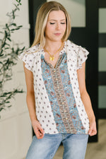 Hazel Blues® |  Willow Breeze Short Sleeve Blouse